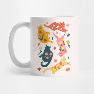 Cute cats with flowers Mug